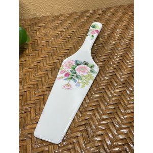 VINTAGE Porcelain Server By Sadek Andrea Floral Spatula Cake Pie Server